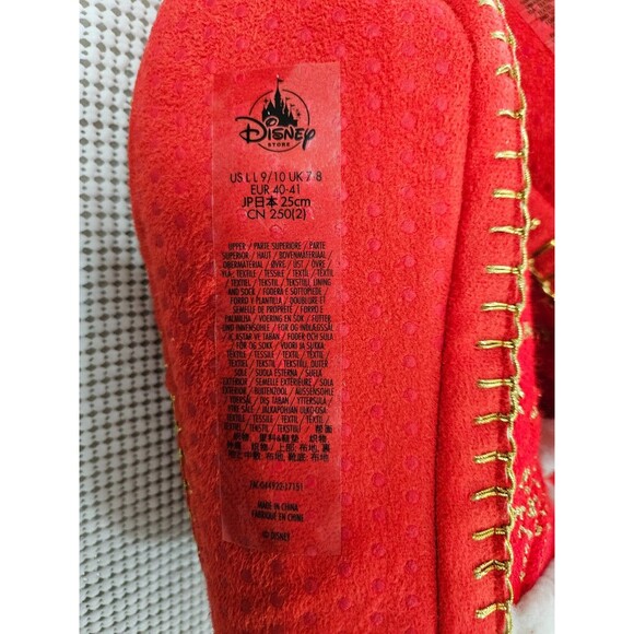 Disney Christmas Slipper Boots, Red, Size L 9/10, Festive Mickey & Minnie Design - Picture 7 of 9